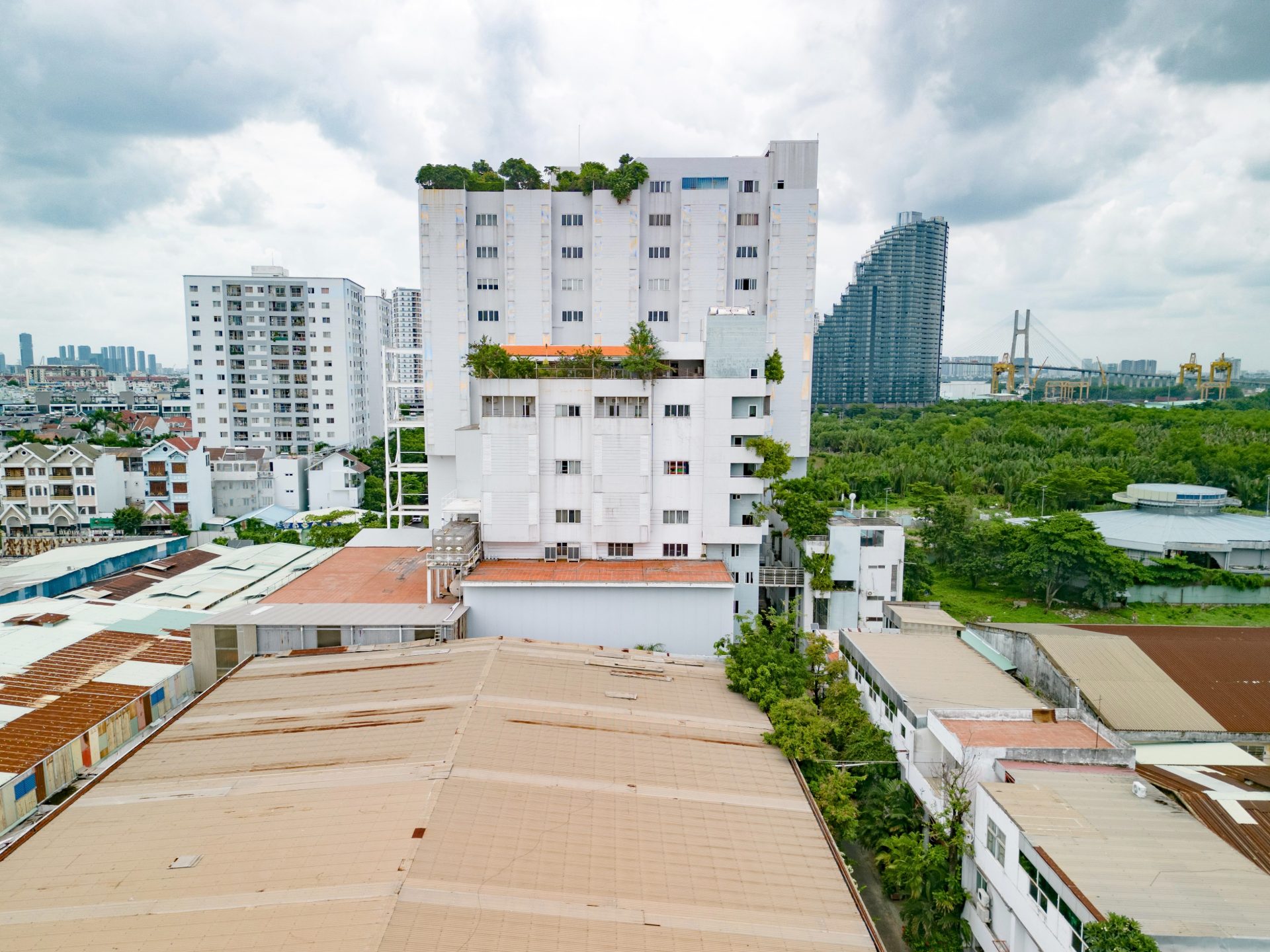 Aerial view of the Lap Phuc building, front